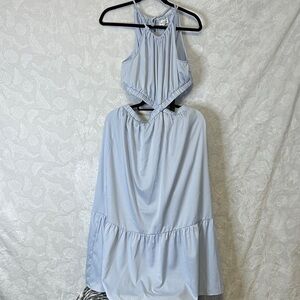 Elegant Sky Blue High Low Dress